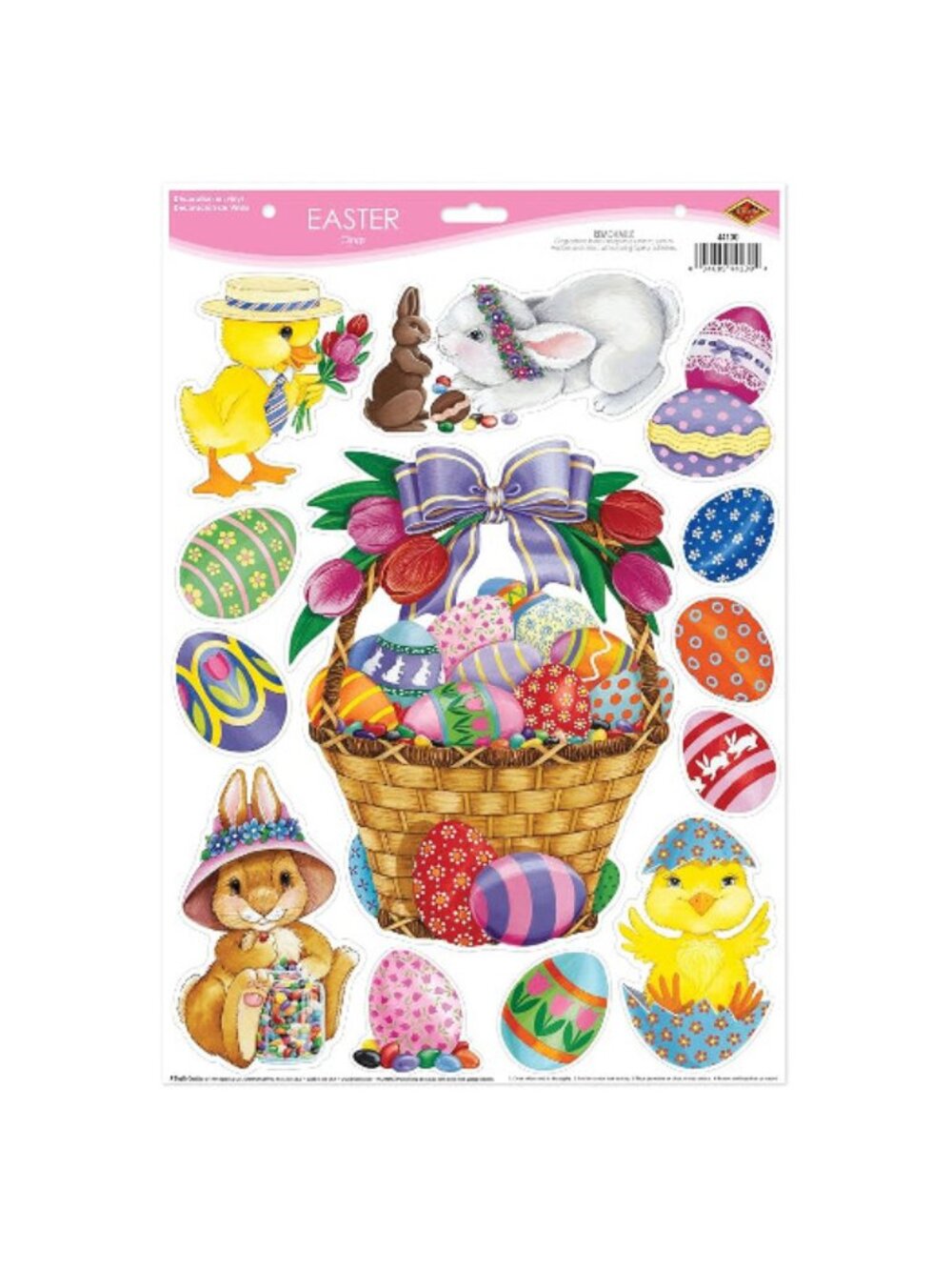 Beistle Easter Basket & Friends Window Clings